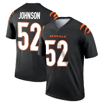 ＃52 Youth Cedric Johnson Black Legend Cincinnati Bengals Jersey