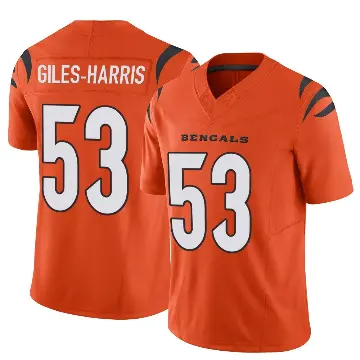 ＃53 Youth Joe Giles-Harris Orange Limited Cincinnati Bengals Vapor F.U.S.E. Jersey