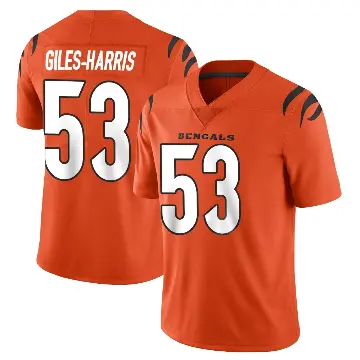 ＃53 Youth Joe Giles-Harris Orange Limited Cincinnati Bengals Vapor Untouchable Jersey