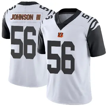 ＃56 Men's Raymond Johnson III White Limited Cincinnati Bengals Color Rush Vapor Untouchable Jersey