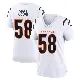 ＃58 Women's Joseph Ossai White Game Cincinnati Bengals Jersey