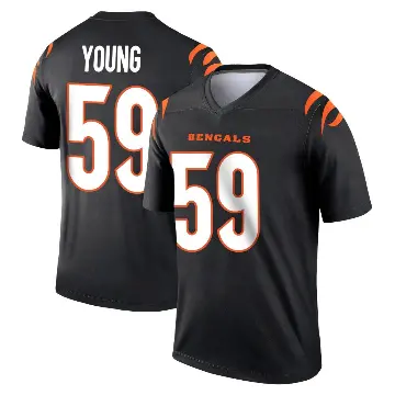 ＃59 Men's Craig Young Black Legend Cincinnati Bengals Jersey
