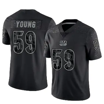＃59 Youth Craig Young Black Limited Cincinnati Bengals Reflective Jersey