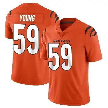 ＃59 Youth Craig Young Orange Limited Cincinnati Bengals Vapor Untouchable Jersey