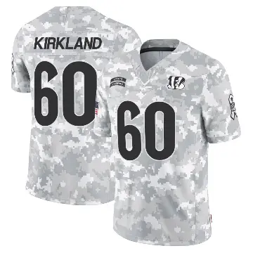 ＃60 Men's Jaxson Kirkland Arctic Camo Limited Cincinnati Bengals 2024 Salute to Service Jersey