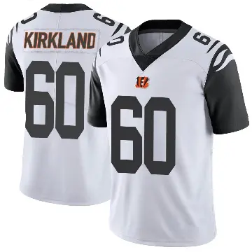 ＃60 Men's Jaxson Kirkland White Limited Cincinnati Bengals Color Rush Vapor Untouchable Jersey