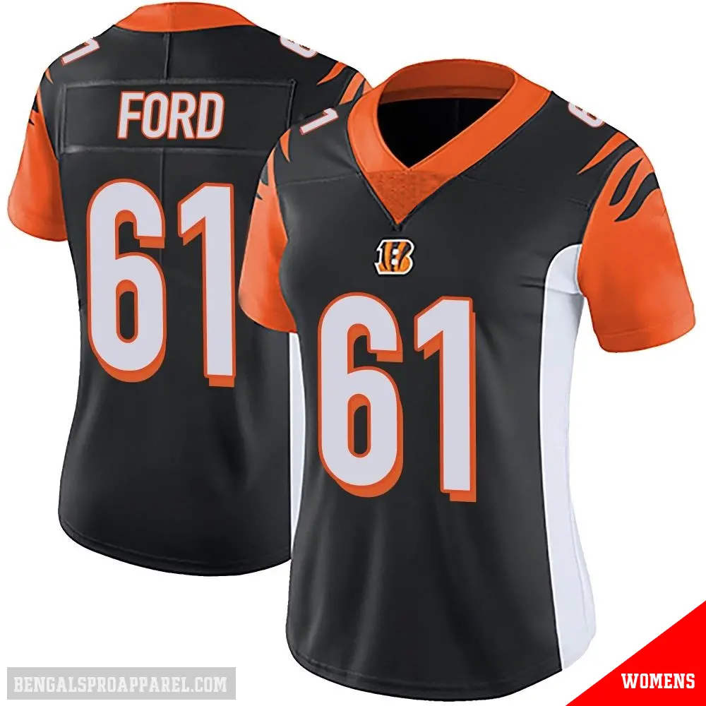 ＃61 Women's Cody Ford Black Limited Cincinnati Bengals Team Color Vapor Untouchable Jersey