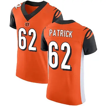 ＃62 Men's Lucas Patrick Orange Elite Cincinnati Bengals Alternate Vapor Untouchable Jersey