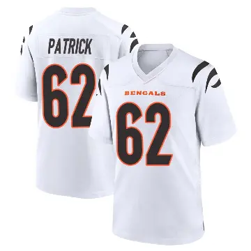 ＃62 Men's Lucas Patrick White Game Cincinnati Bengals Jersey