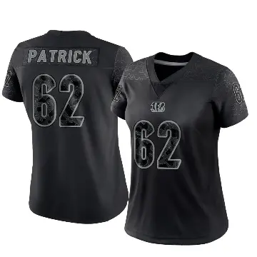 ＃62 Women's Lucas Patrick Black Limited Cincinnati Bengals Reflective Jersey