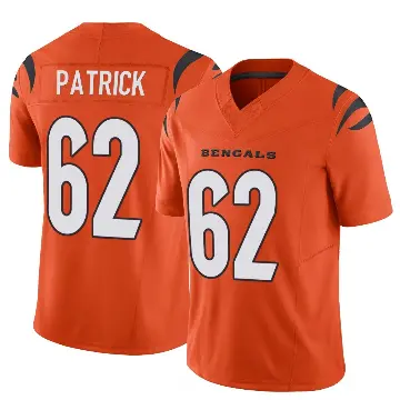 ＃62 Youth Lucas Patrick Orange Limited Cincinnati Bengals Vapor F.U.S.E. Jersey