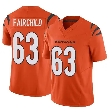 ＃63 Youth Dylan Fairchild Orange Limited Cincinnati Bengals Vapor F.U.S.E. Jersey