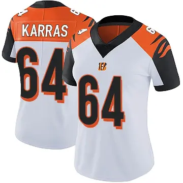 ＃64 Women's Ted Karras White Limited Cincinnati Bengals Vapor Untouchable Jersey