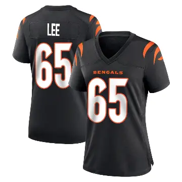 ＃65 Women's Matt Lee Black Game Cincinnati Bengals Team Color Jersey