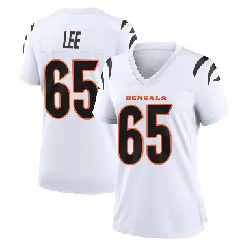 ＃65 Women's Matt Lee White Game Cincinnati Bengals Jersey