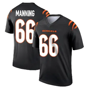 ＃66 Men's Tashawn Manning Black Legend Cincinnati Bengals Jersey