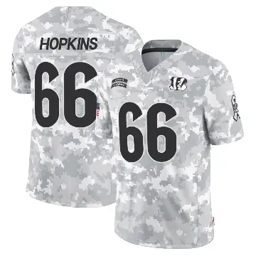 ＃66 Men's Trey Hopkins Arctic Camo Limited Cincinnati Bengals 2024 Salute to Service Jersey
