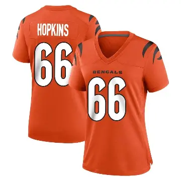 ＃66 Women's Trey Hopkins Orange Game Cincinnati Bengals Jersey