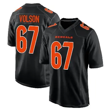 ＃67 Men's Cordell Volson Black Game Cincinnati Bengals Fashion Jersey