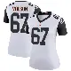 ＃67 Women's Cordell Volson White Legend Cincinnati Bengals Color Rush Jersey