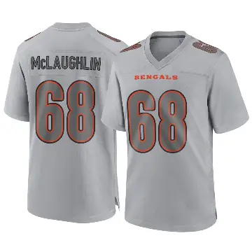 ＃68 Men's Seth McLaughlin Gray Game Cincinnati Bengals Atmosphere Fashion Jersey