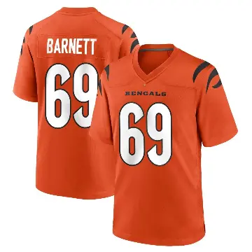 ＃69 Men's Dante Barnett Orange Game Cincinnati Bengals Jersey