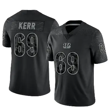 ＃69 Men's Zach Kerr Black Limited Cincinnati Bengals Reflective Jersey
