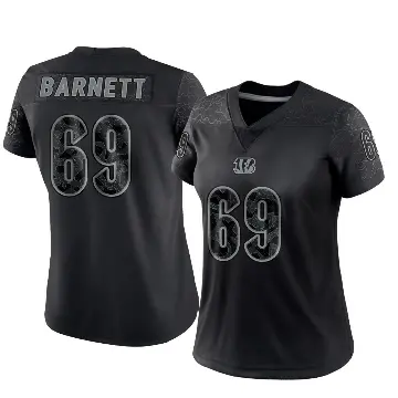 ＃69 Women's Dante Barnett Black Limited Cincinnati Bengals Reflective Jersey