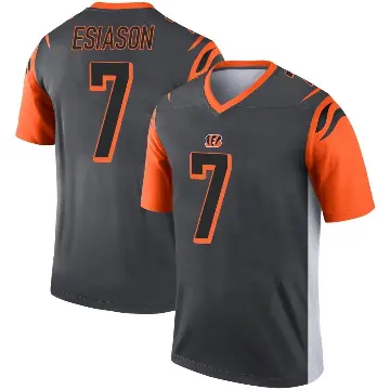 ＃7 Men's Boomer Esiason Legend Cincinnati Bengals Silver Jersey