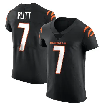 ＃7 Men's Drew Plitt Black Elite Cincinnati Bengals Team Color Vapor Untouchable Jersey