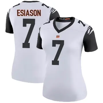 ＃7 Women's Boomer Esiason White Legend Cincinnati Bengals Color Rush Jersey
