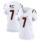 ＃7 Women's Drew Plitt White Game Cincinnati Bengals Jersey