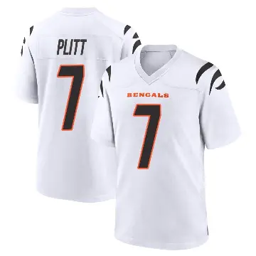 ＃7 Youth Drew Plitt White Game Cincinnati Bengals Jersey