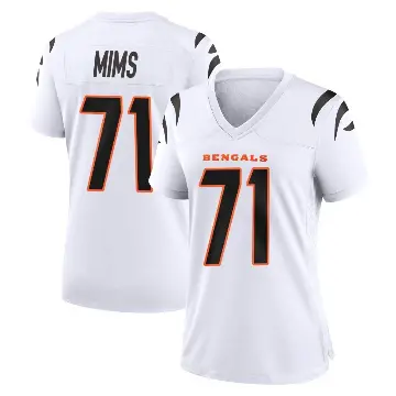 ＃71 Women's Amarius Mims White Game Cincinnati Bengals Jersey