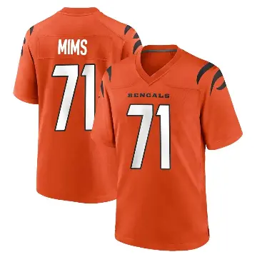 ＃71 Youth Amarius Mims Orange Game Cincinnati Bengals Jersey