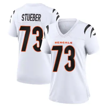 ＃73 Women's Andrew Stueber White Game Cincinnati Bengals Jersey
