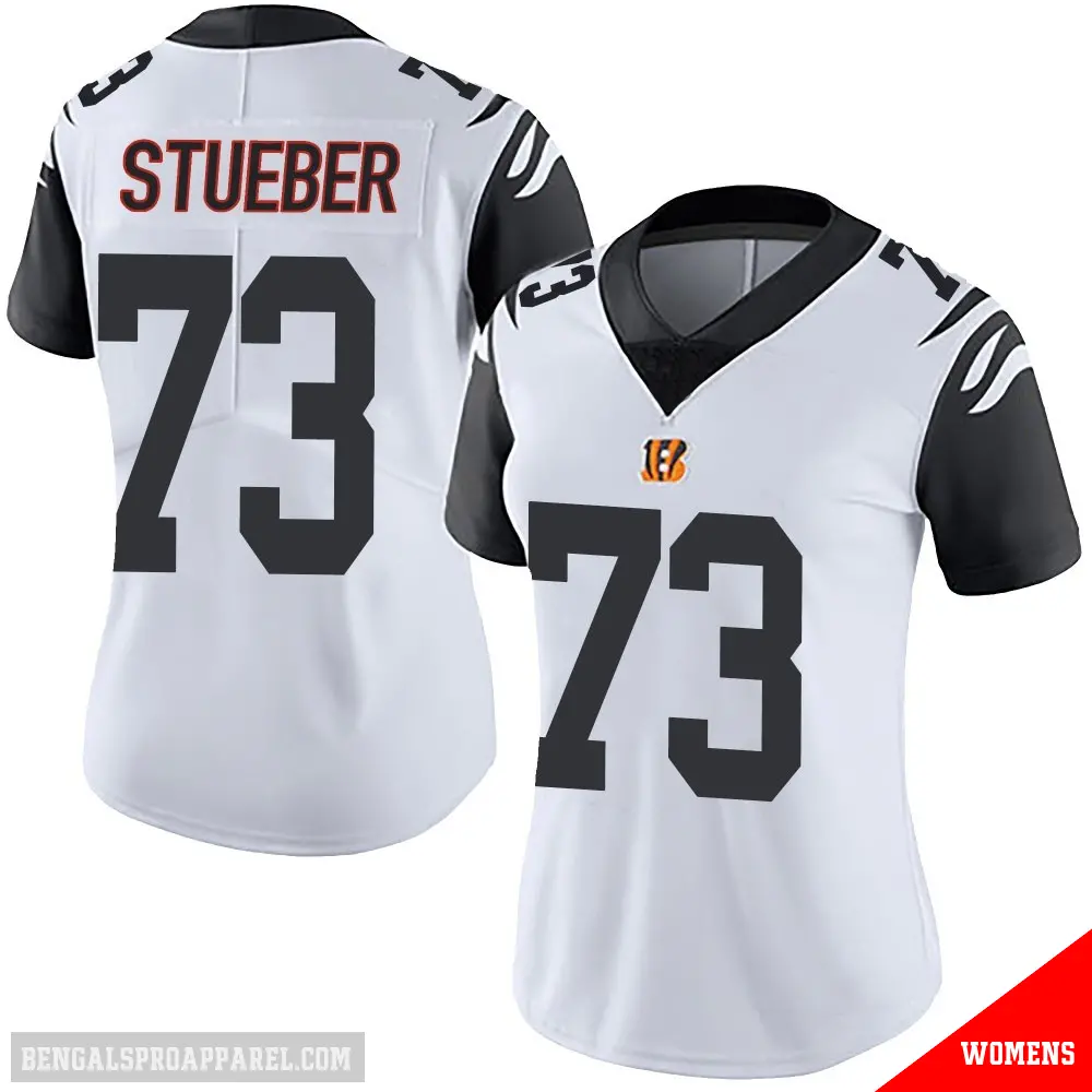 ＃73 Women's Andrew Stueber White Limited Cincinnati Bengals Color Rush Vapor Untouchable Jersey