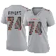 ＃74 Women's Jalen Rivers Gray Game Cincinnati Bengals Atmosphere Fashion Jersey