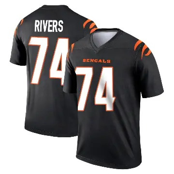 ＃74 Youth Jalen Rivers Black Legend Cincinnati Bengals Jersey