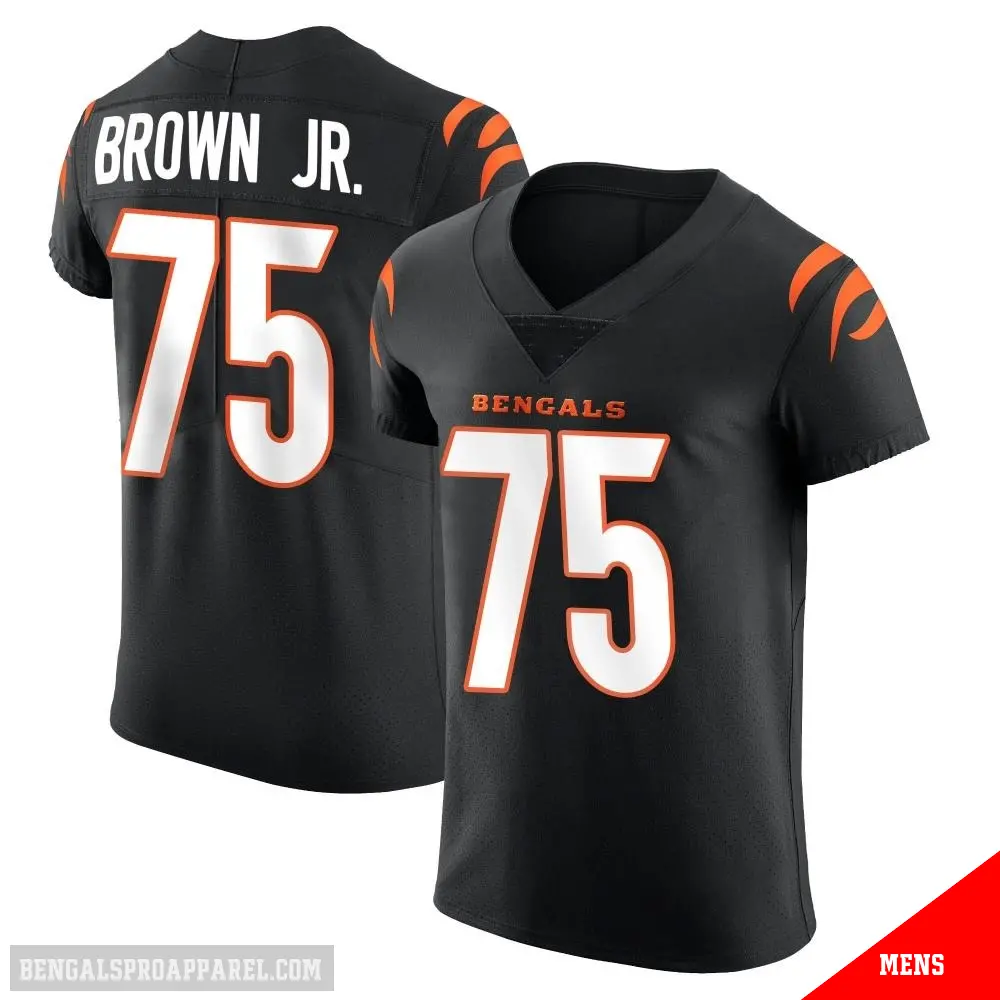 ＃75 Men's Orlando Brown Jr. Black Elite Cincinnati Bengals Team Color Vapor Untouchable Jersey