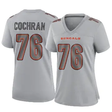 ＃76 Women's Devin Cochran Gray Game Cincinnati Bengals Atmosphere Fashion Jersey