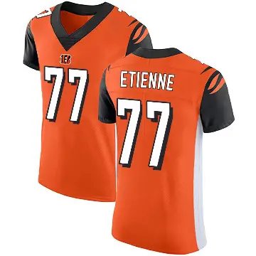 ＃77 Men's Caleb Etienne Orange Elite Cincinnati Bengals Alternate Vapor Untouchable Jersey