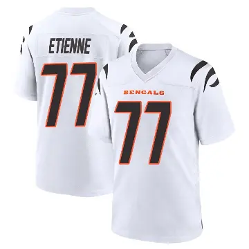 ＃77 Youth Caleb Etienne White Game Cincinnati Bengals Jersey