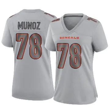＃78 Women's Anthony Munoz Gray Game Cincinnati Bengals Atmosphere Fashion Jersey
