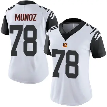 ＃78 Women's Anthony Munoz White Limited Cincinnati Bengals Color Rush Vapor Untouchable Jersey