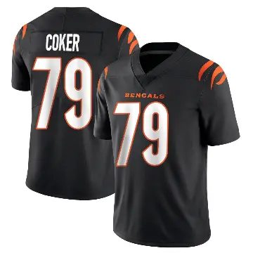 ＃79 Men's Andrew Coker Black Limited Cincinnati Bengals Team Color Vapor Untouchable Jersey