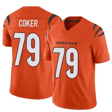 ＃79 Youth Andrew Coker Orange Limited Cincinnati Bengals Vapor F.U.S.E. Jersey