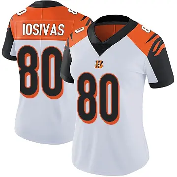 ＃80 Women's Andrei Iosivas White Limited Cincinnati Bengals Vapor Untouchable Jersey