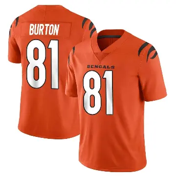 ＃81 Youth Jermaine Burton Orange Limited Cincinnati Bengals Vapor Untouchable Jersey