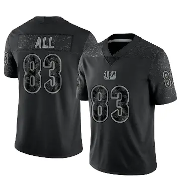 ＃83 Men's Erick All Jr. Black Limited Cincinnati Bengals Reflective Jersey